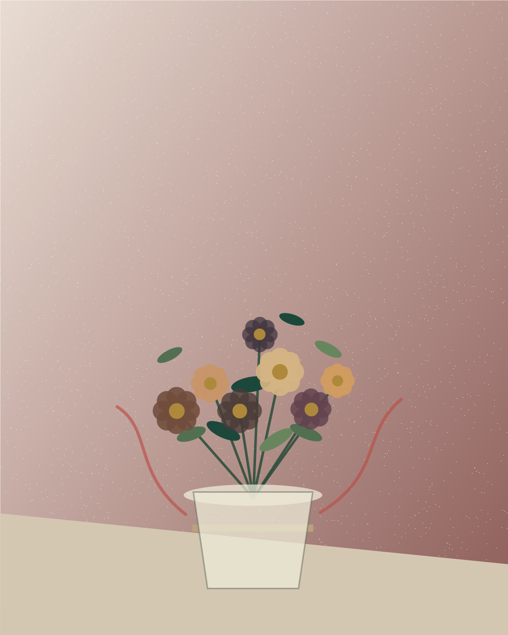 贈り物用の花束をイメージしたアレンジメント